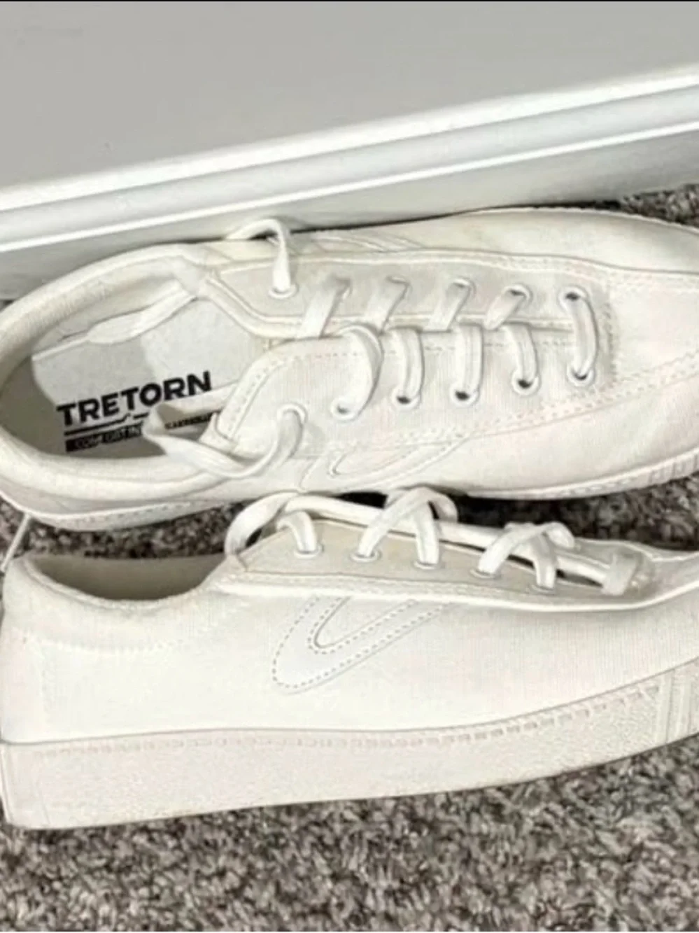 Tretorn Women’s Nylite White Canvas Low-Profile Sneakers